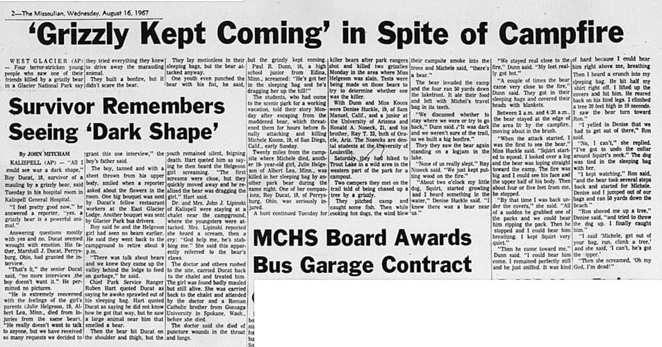 Night of the Grizzlies newspaper clip